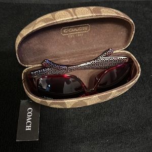 Burgundy Coach Sunglasses with Coach Case